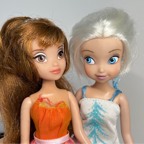 Disney Fairies Tinker Bell Doll Lot Fawn Silvermist Periwinkle Pajama Party Pjs - Picture 3 of 12